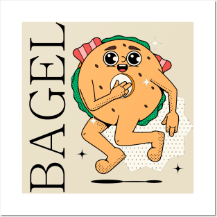 Hand Drawn Bagel Fun Posters and Art